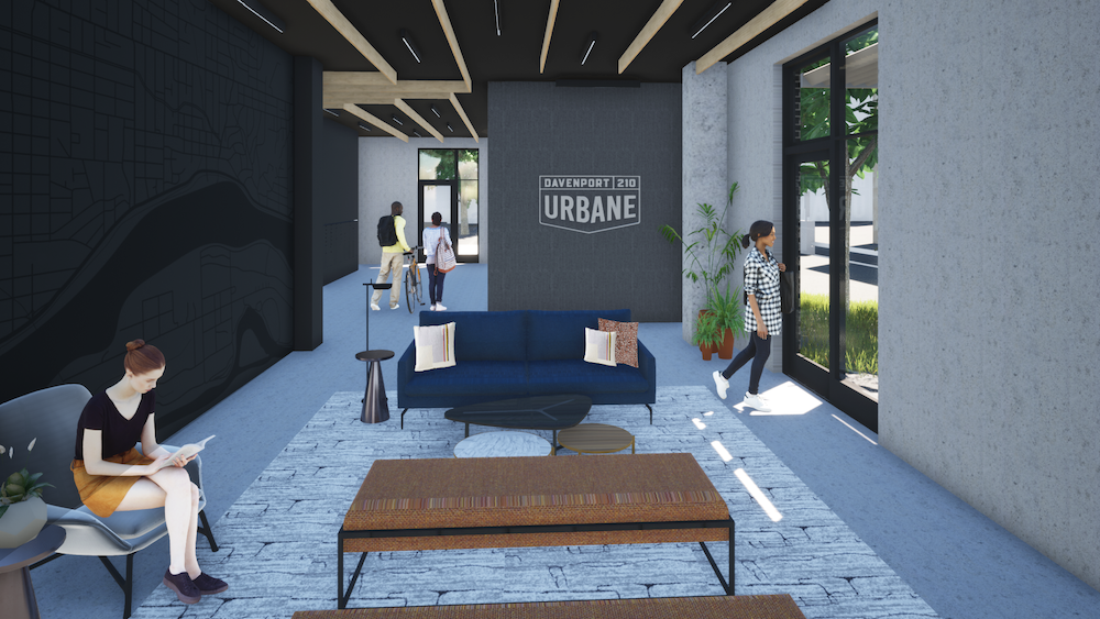 Rendering of Urbane 210 interior