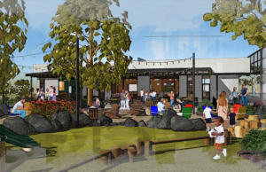 Exterior rendering of Either/or restaurant Des Moines