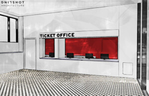 Des Moines Civic Center Ticket Counter Rendering